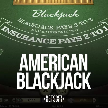American Blackjack logo by Betsoft Gaming Bwin Casino