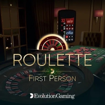 First Person Roulette by Evolution, showcased at getyourmug.coffee – game logo