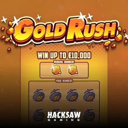 Gold Rush slot visual from Hacksaw Gaming available on getyourmug.coffee