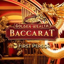 Golden Wealth Baccarat slot visual from Evolution available on getyourmug.coffee