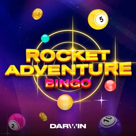 Rocket Adventure Bingo online game logo by Darwin Gaming on getyourmug.coffee
