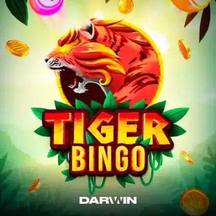 Tiger Bingo by Darwin Gaming, showcased at getyourmug.coffee – game logo